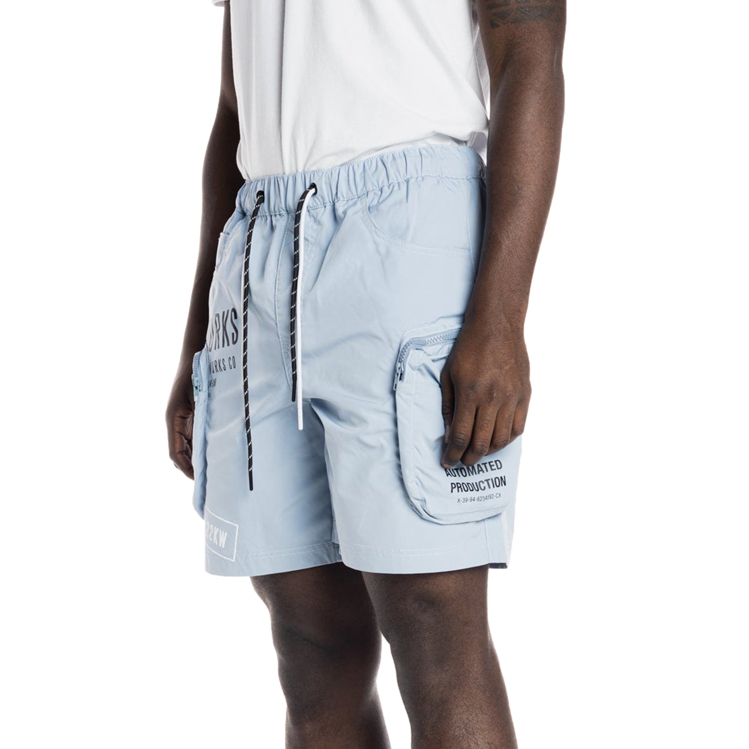 Smoke Rise Printed Utility Fashion Nylon Short Mens Style : Ws22282