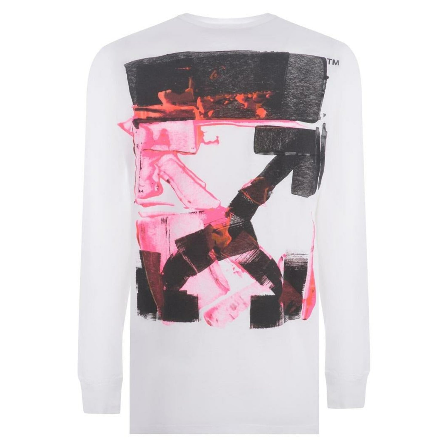 Off-white Acrylic Arrow L/s Tee Mens Style : OMAB001F21JER0050132