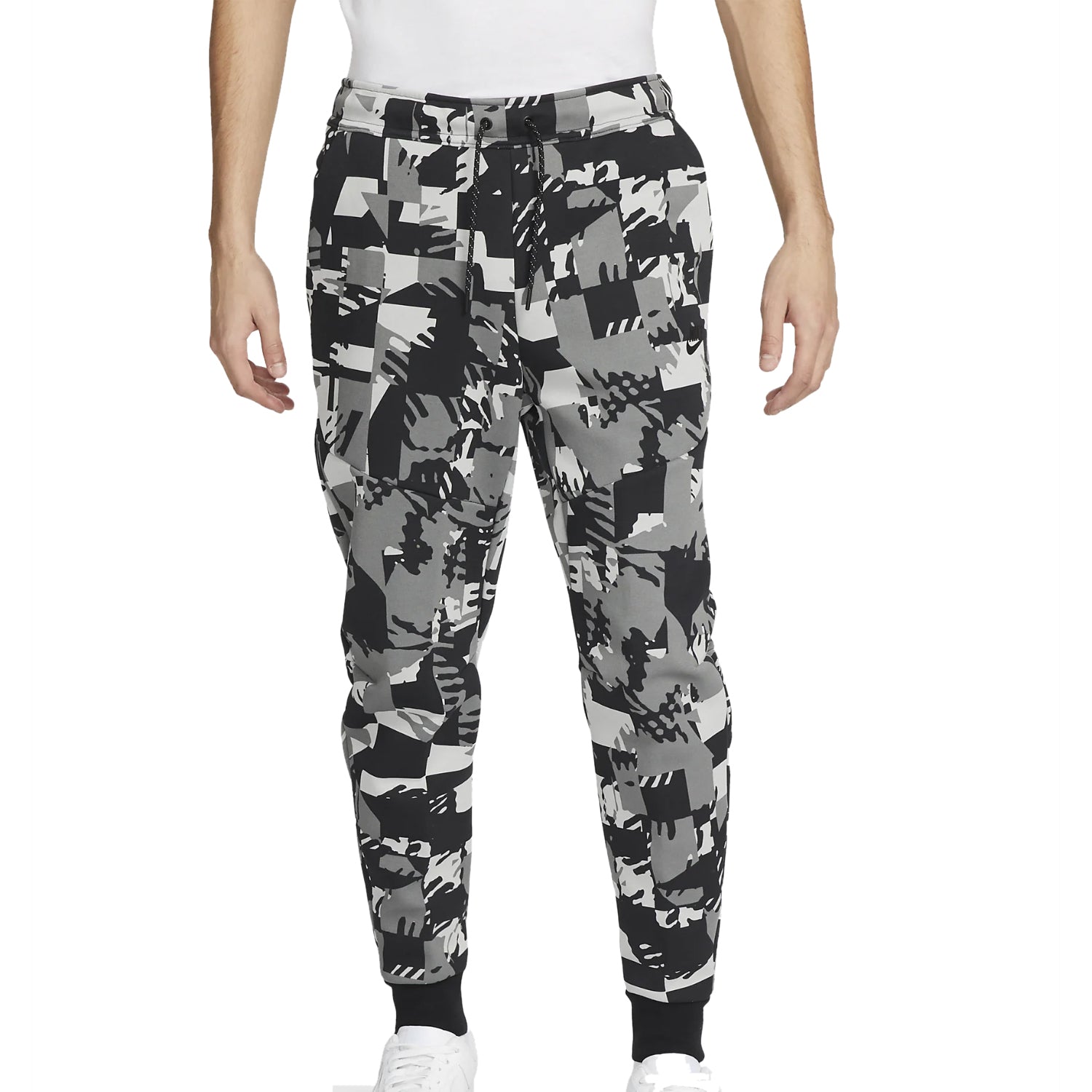 Nike Sportswear Tech Fleece All Over Print Jogger Pant Light Smoke Grey/Black/Black