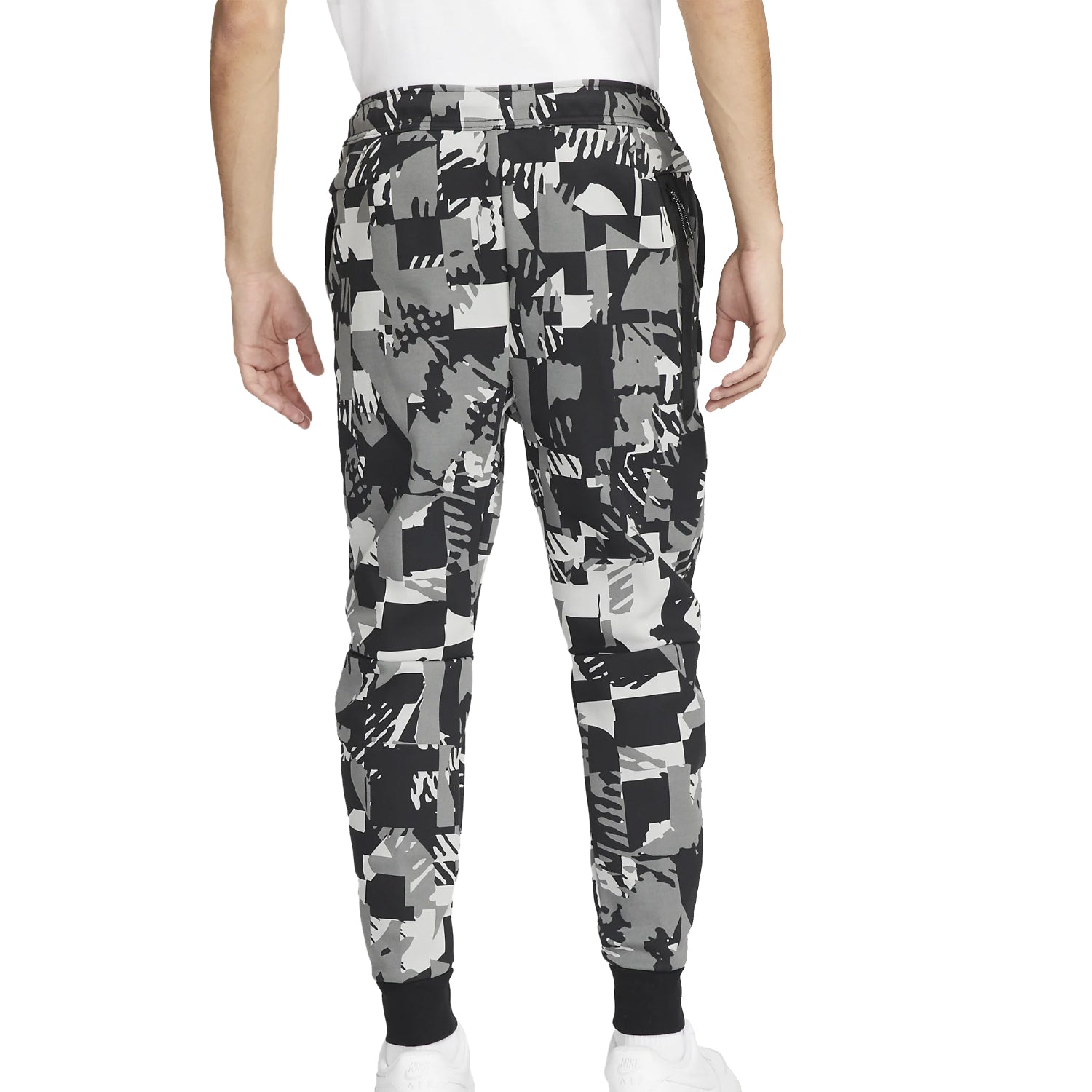 Nike Sportswear Tech Fleece All Over Print Jogger Pant Light Smoke Grey/Black/Black