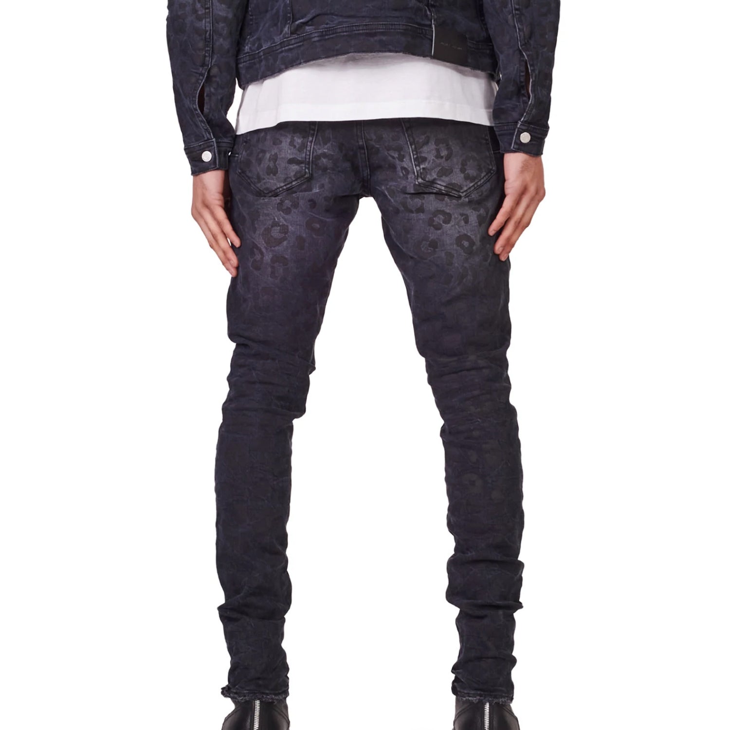 Purple-brand Monogram Leopard Print Jeans Mens Style : P001-bmlp222