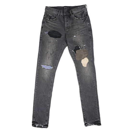 Purple-brand Worn Patchwork Jeans Mens Style : P001-wbpw222