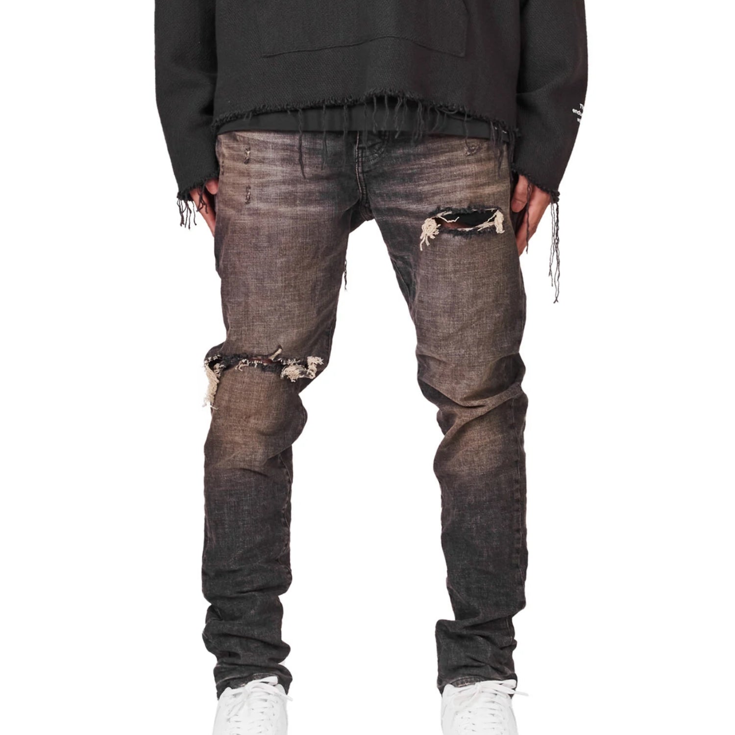 Purple-brand Distressed Dirty Jeans Mens Style : P002-ddgb222