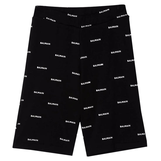 Balmain Paris Teen Ff Logo-print Cotton Track Short Big Kids Style : 6q6719z0199