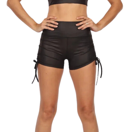 Lasociety Liquid Faux Leather Booty Short Womens Style : La-liq-1027