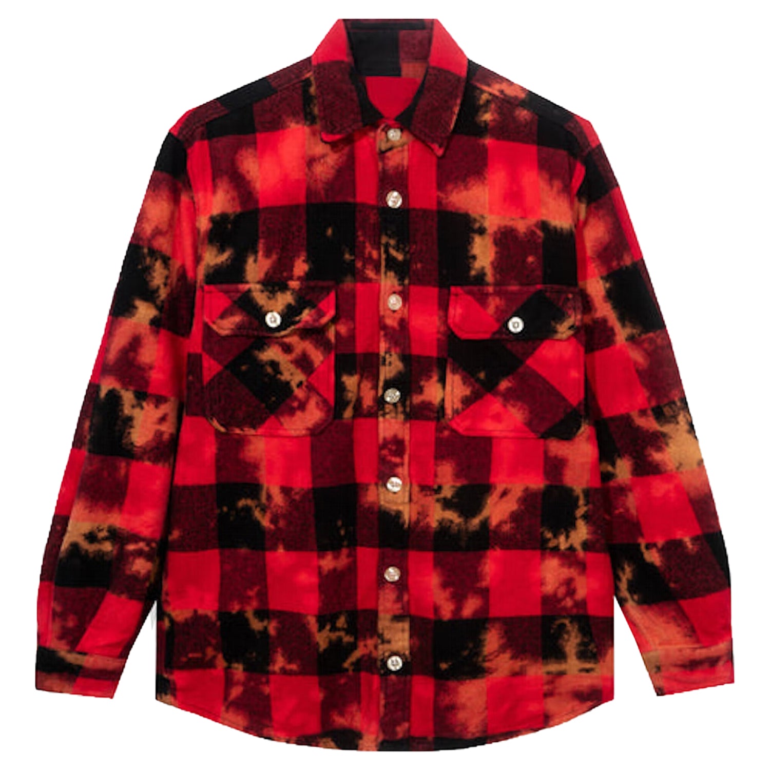 Anti Social Social Club Chromey Flannel Red Tie Dye - NY Tent Sale