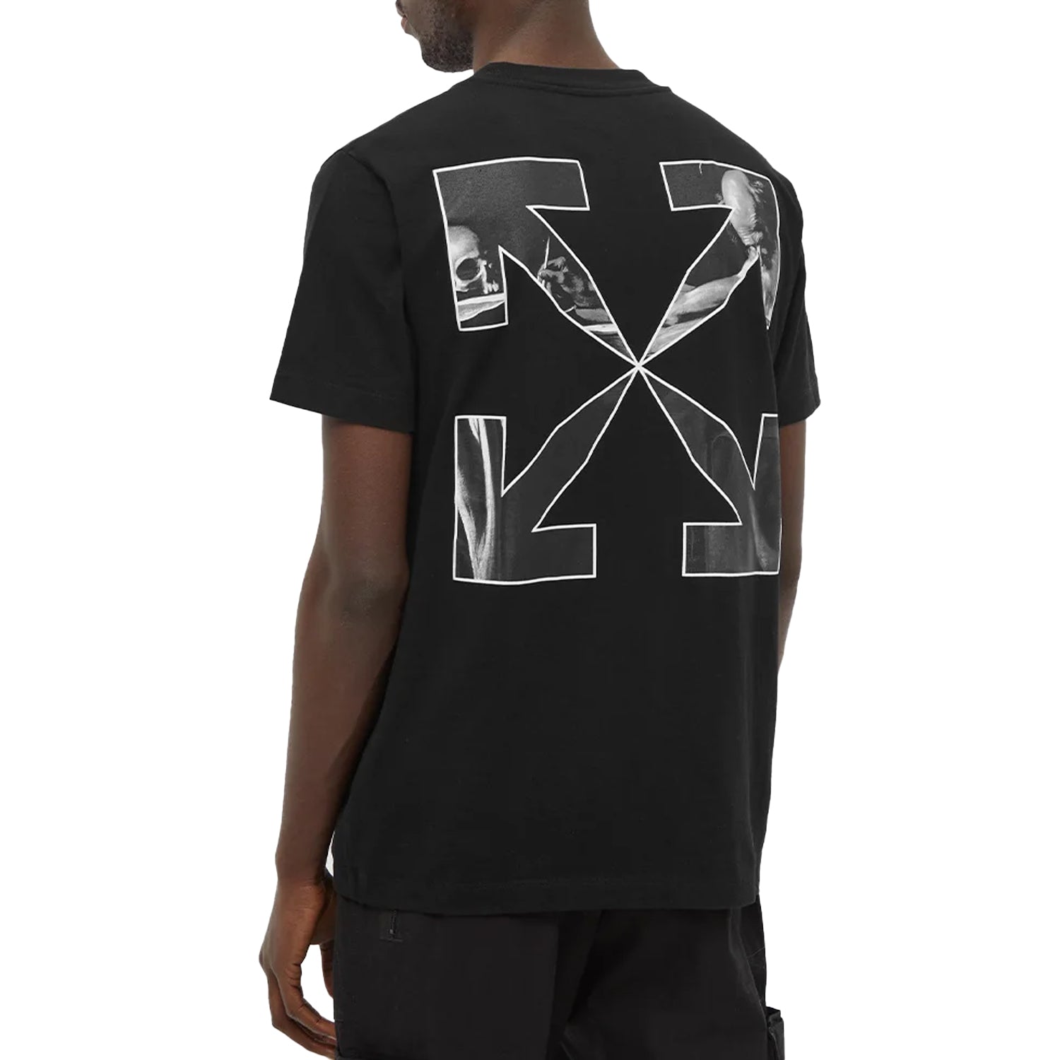 Off-white Caravag Arrow Slim S/s Tee Mens Style : Omaa027c99jer00