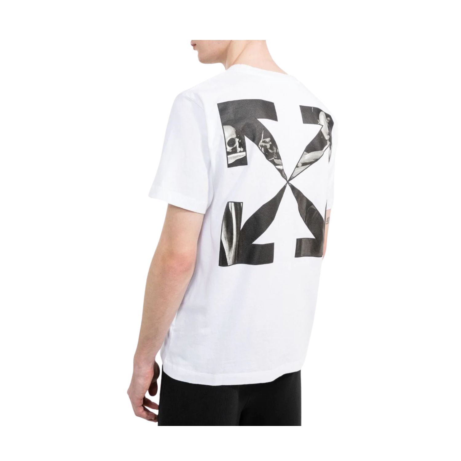 Off-white Caravag Arrow Slim S/s Tee Mens Style : Omaa027c99jer00