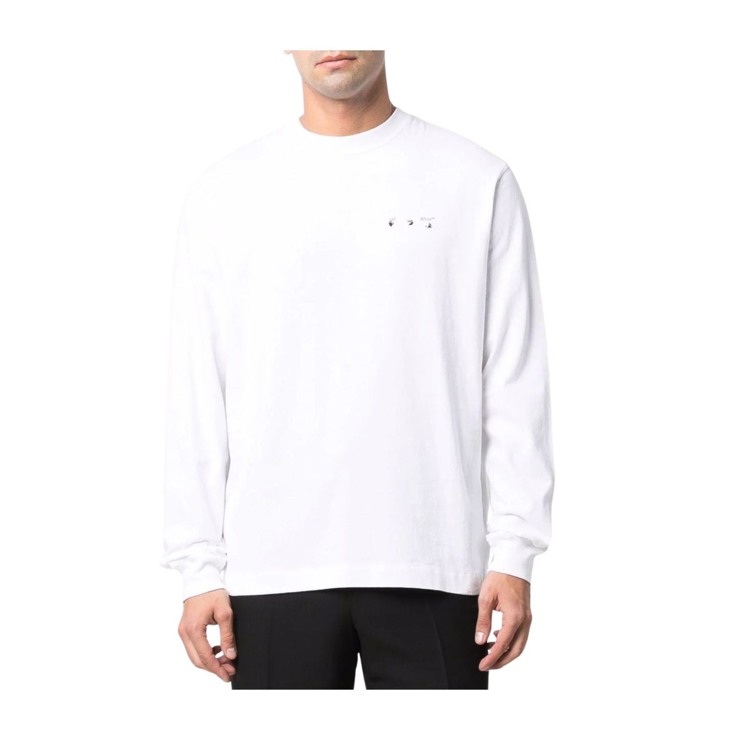 Off-white Caravag Paint Skate L/s Tee Mens Style : Omab064c99jer00