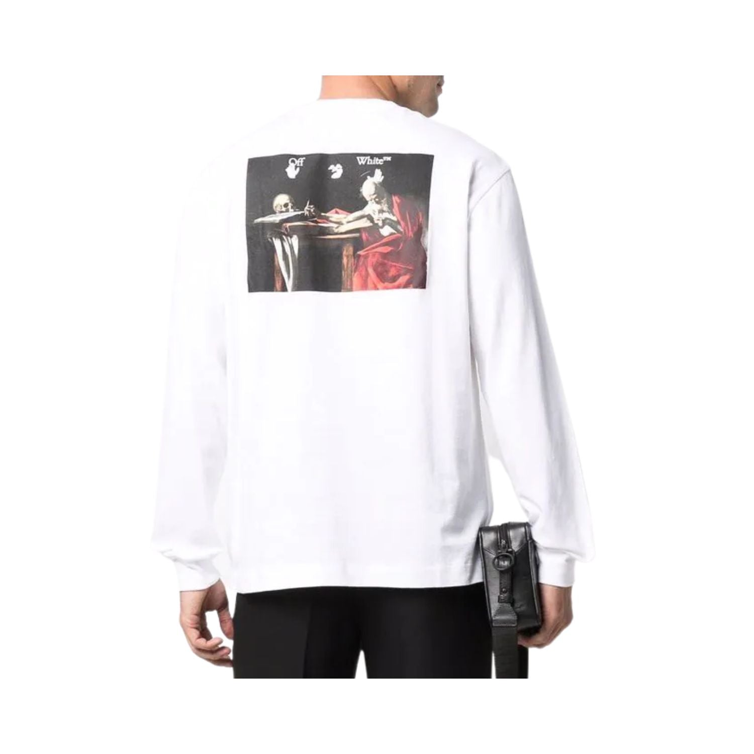 Off-white Caravag Paint Skate L/s Tee Mens Style : Omab064c99jer00