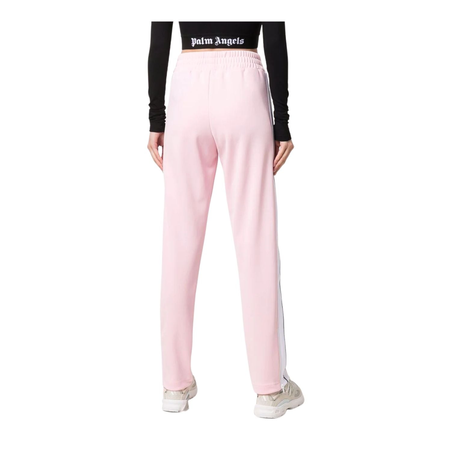 Palm Angels Womens Track Pants Almond Blossom/White