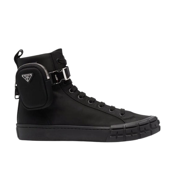 Prada Wheel Cassetta High-Top Sneakers Mens Style : 2tg174