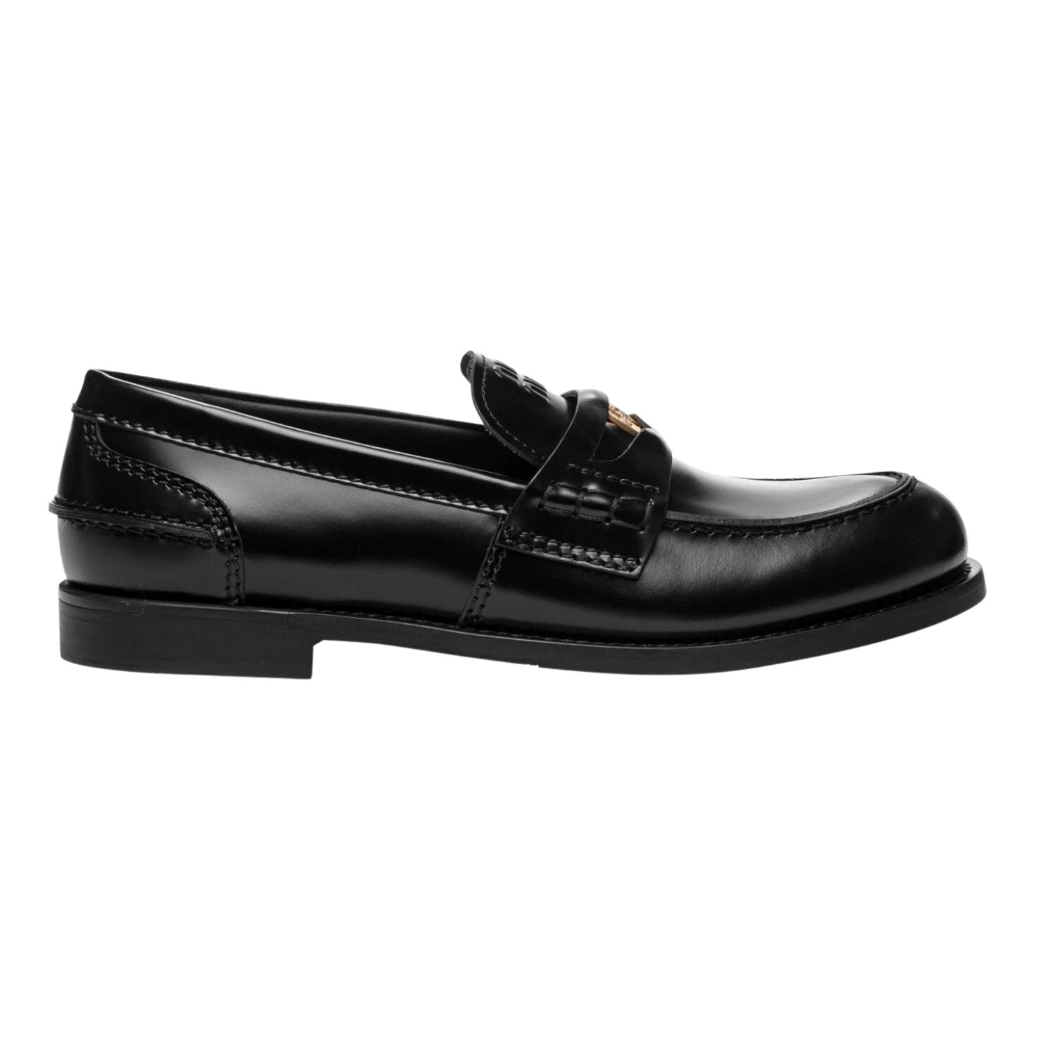 Miu Miu Brushed Leather Penny Loafers Womens Style : 5d773d_ulx