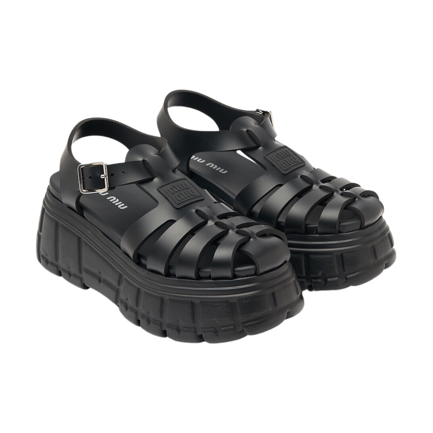 Miu Miu Rubber Sandals With Oversized Sole Womens Style : 5x709d_3lkk