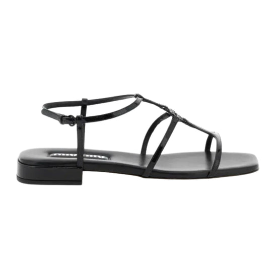 Miu Miu Sandals With Lettering Logo Womens Style : 5x896d_xuw