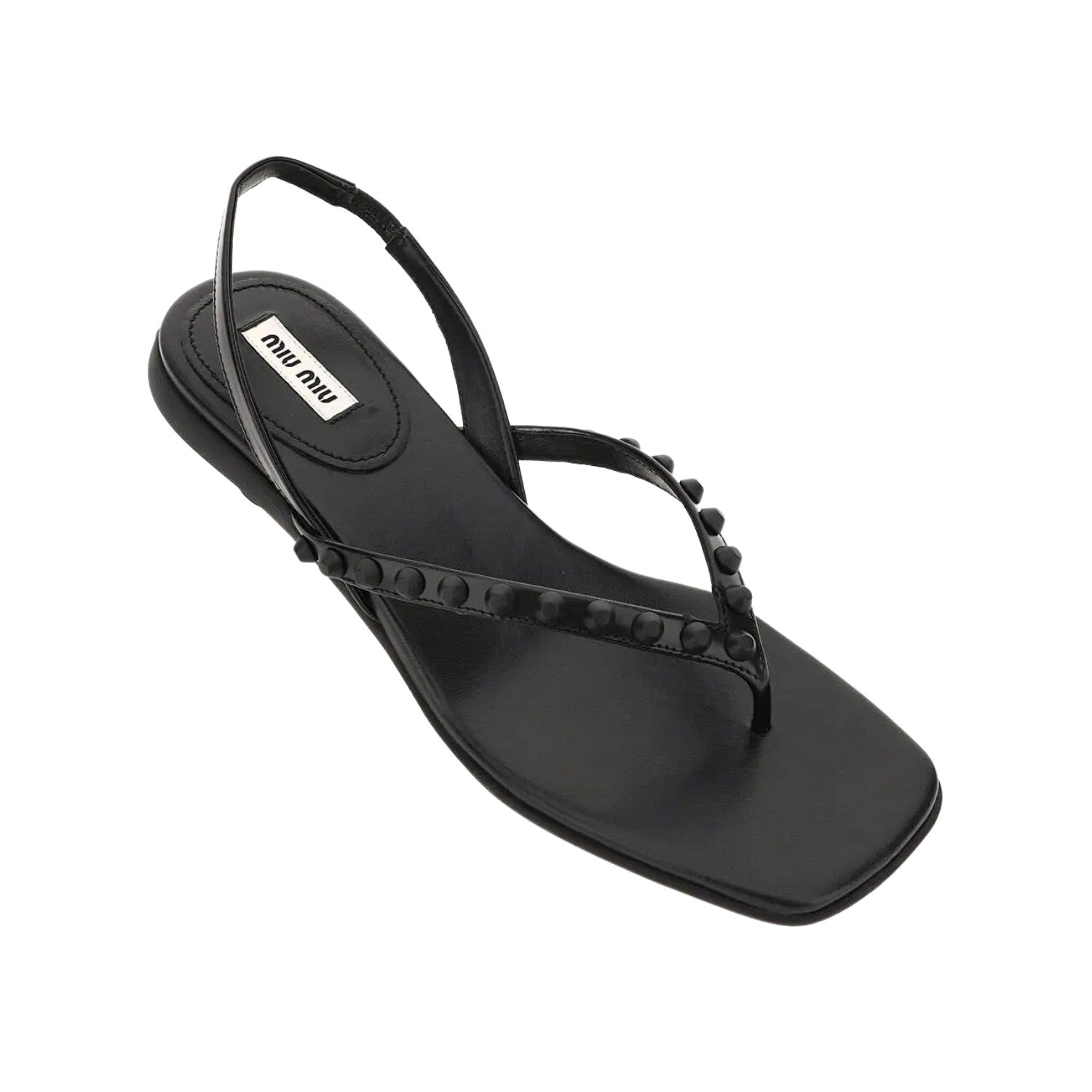 Miu Miu Thong Sandals With Studs Womens Style : 5y703d_ulw