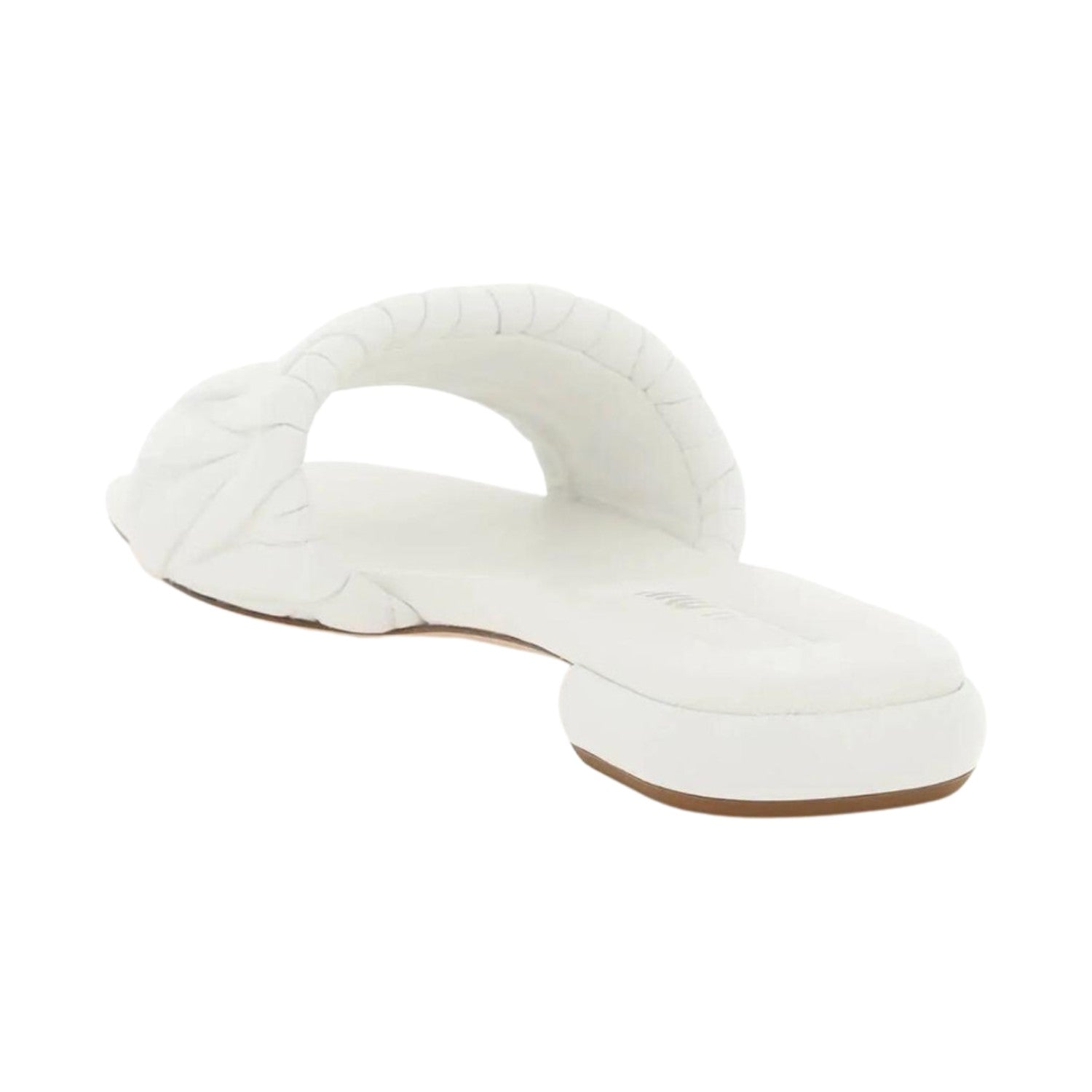 Miu Miu Matelassé Leather Logo Slides Womens Style : 5xx605_3lm5