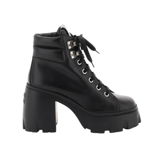 Miu Miu Oversized Sole Leather Ankle Boots Womens Style : 5t789d_3aqp