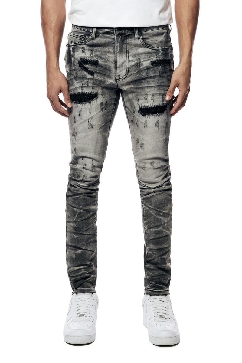 Smoke Rise Gun Shot Effect Washed Jean Mens Style : Jp22508