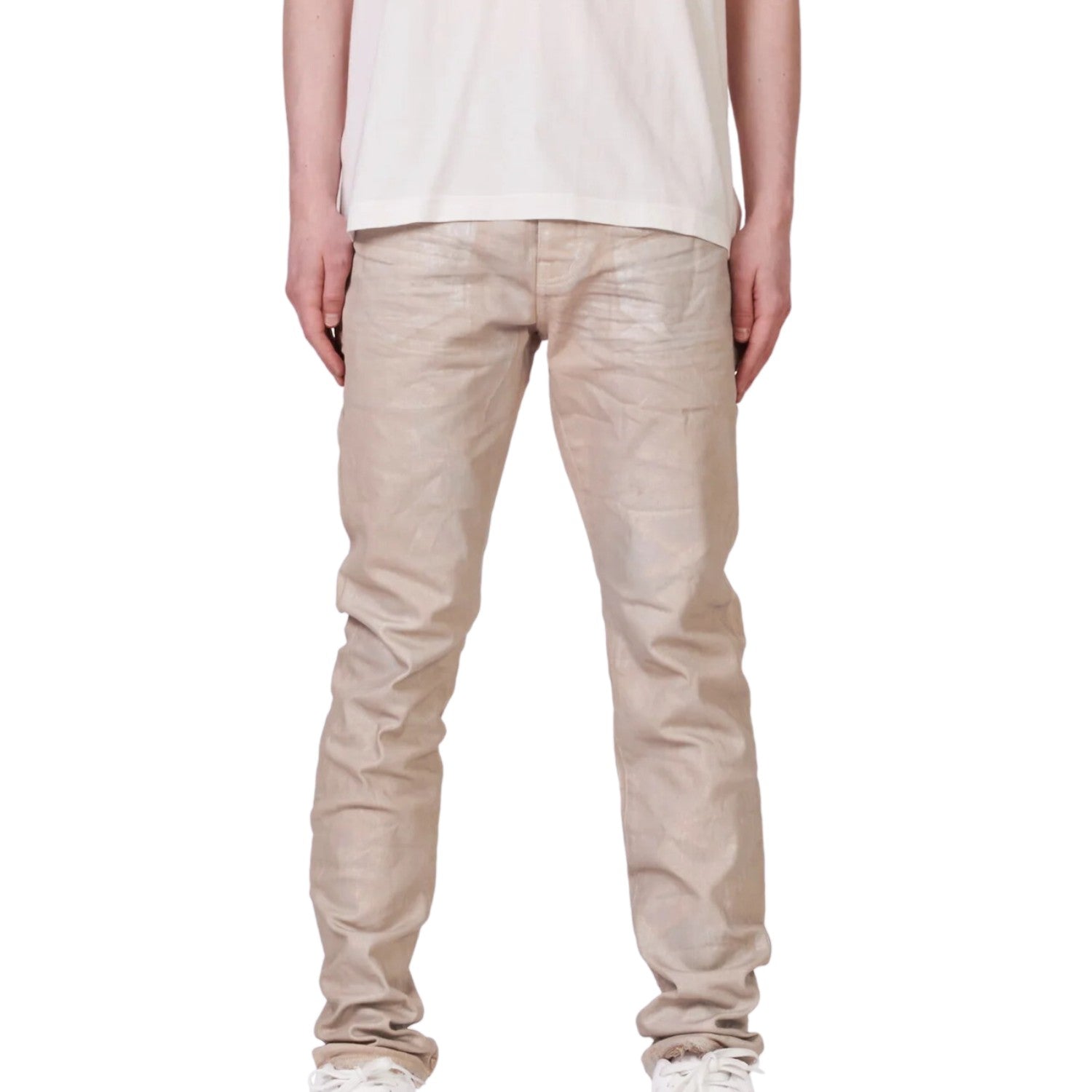 Purple-brand  Low Rise Skinny Jean - Sand Iridescent Pearl Mens Style : P001-swip322