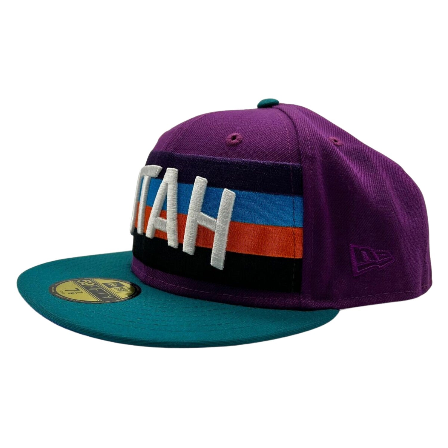 New Era 59fifty Utah Jazz Spkg Grape Aqua Fitted Hat Unisex Style : Hhh-70690860