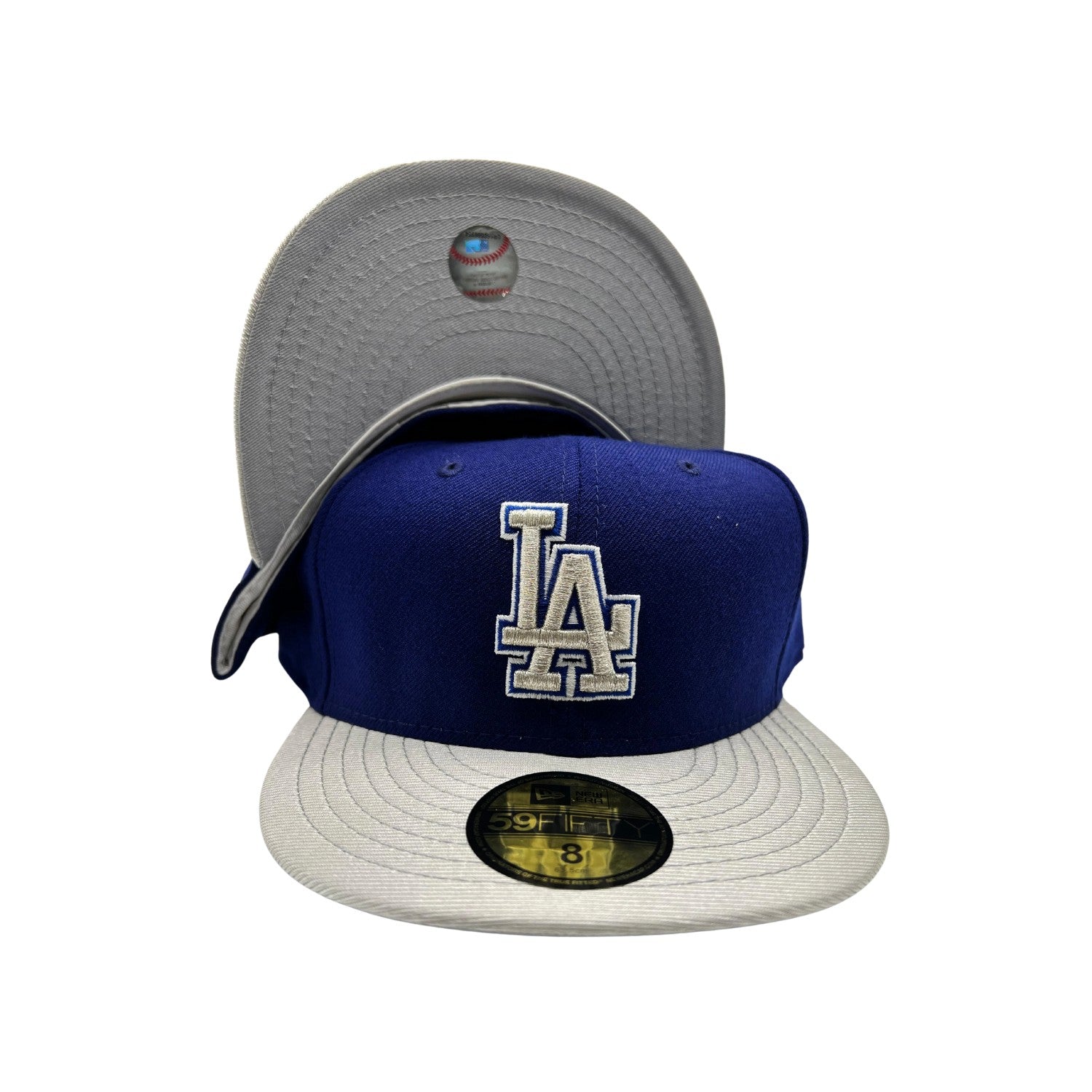 New Era 59fifty Los Angeles Dodgers Dark Royal Blue Metallic Silver Fitted Hat Unisex Style : Hhh-46950990