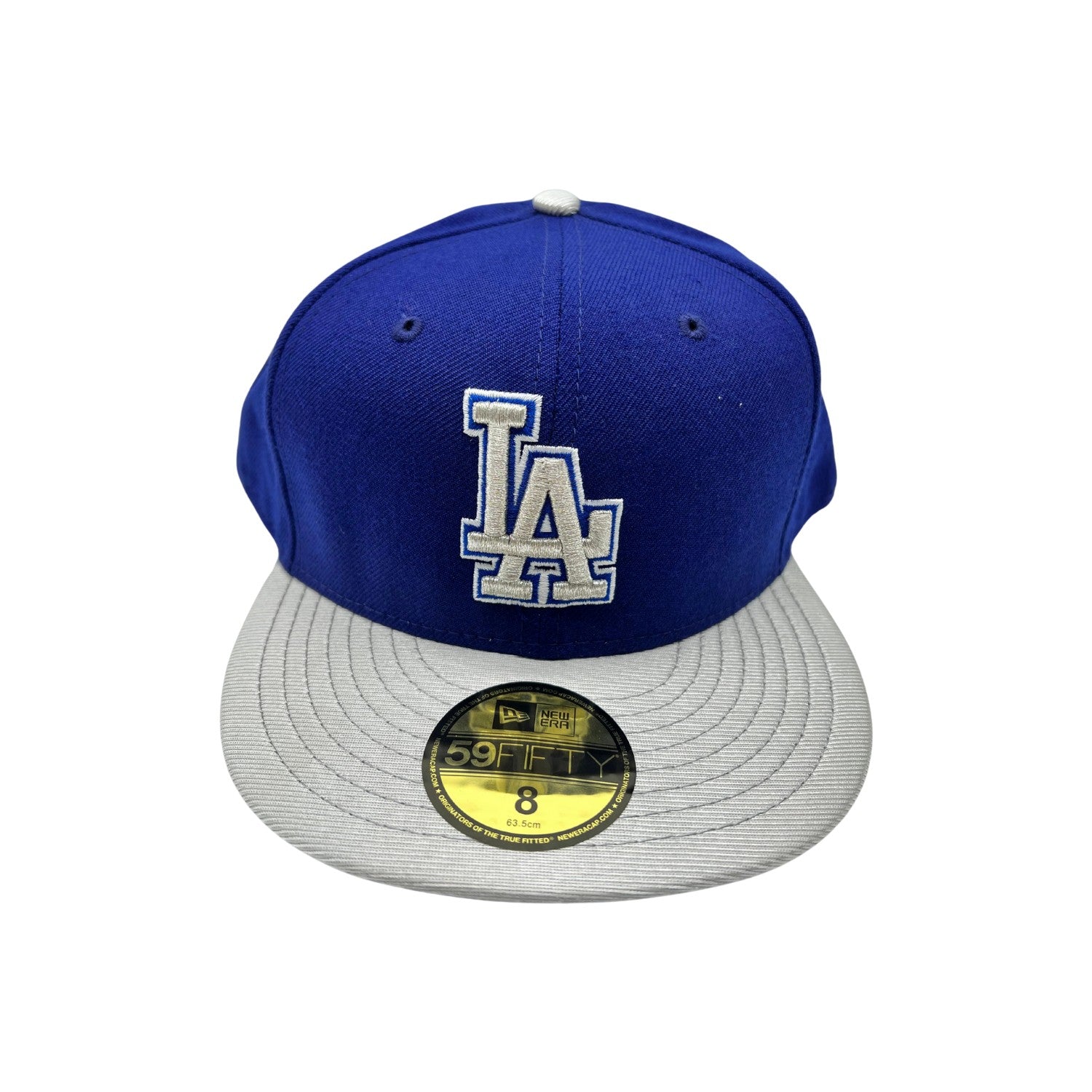 New Era 59fifty Los Angeles Dodgers Dark Royal Blue Metallic Silver Fitted Hat Unisex Style : Hhh-46950990