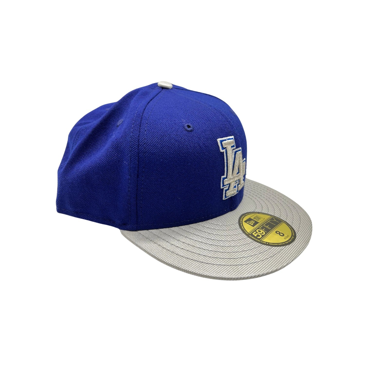 New Era 59fifty Los Angeles Dodgers Dark Royal Blue Metallic Silver Fitted Hat Unisex Style : Hhh-46950990