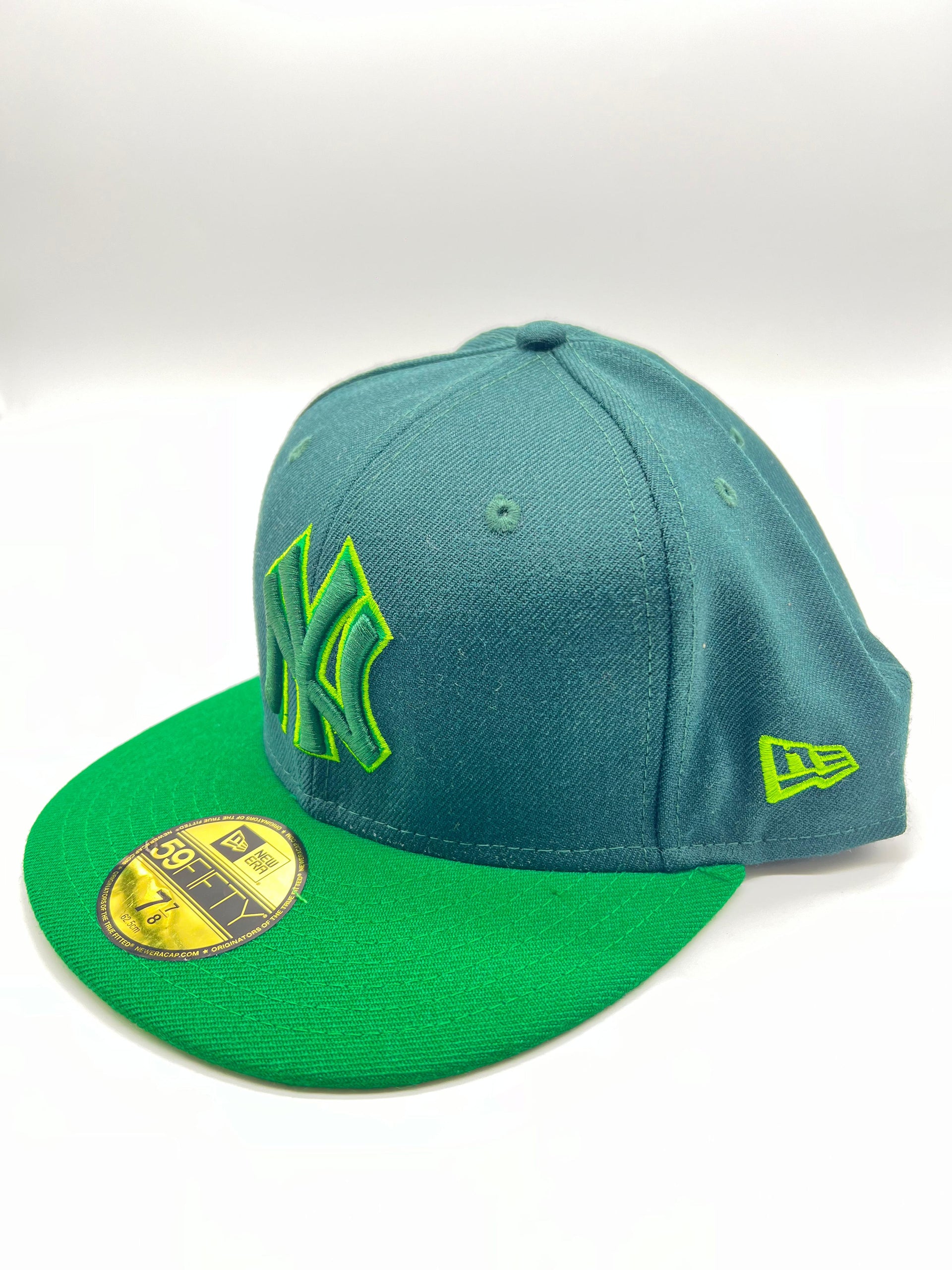 New Era 59fifty New York Yankees Logo Dark Green Fitted Hat Unisex Style : Hhh-34853800