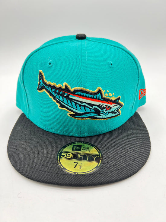 New Era 59fifty Pensacola Blue Wahoos Teal Fitted Hat Unisex Style : Hhh-70274185