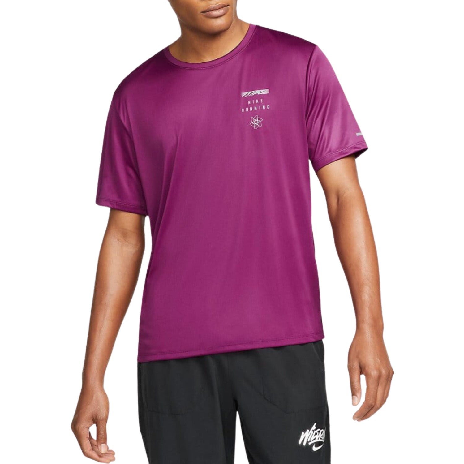 Nike Dri-fit Uv Run Division Miler Graphic Short Sleeves Tee Mens Style : Dm4711