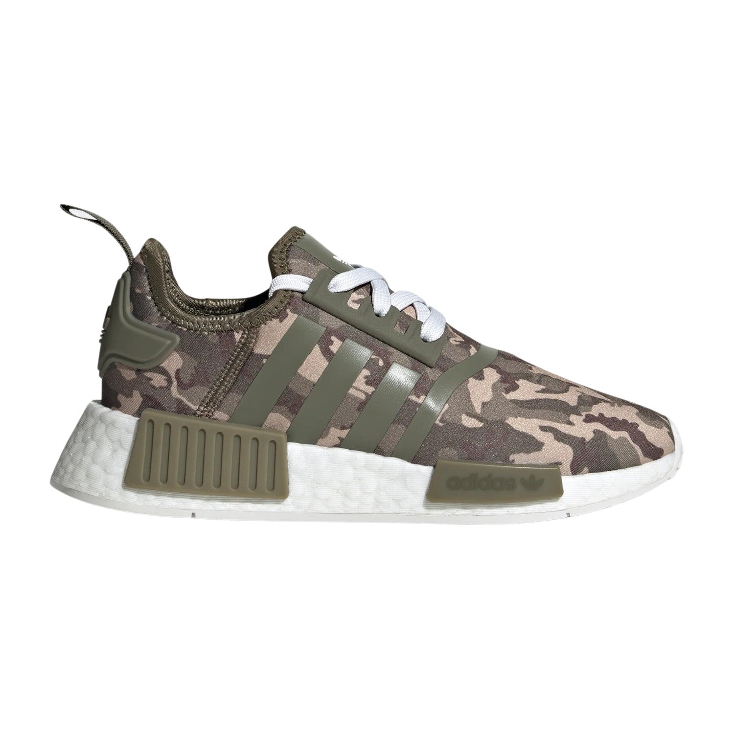 Adidas Nmd_r1 Juniors Olive Strata Camo Shoes Big Kids Style : Hq1652