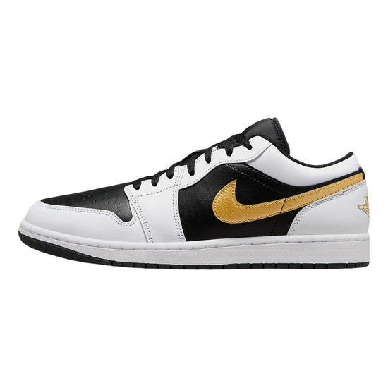 Jordan 1 Low "Gold Swoosh" Mens Style : 553558