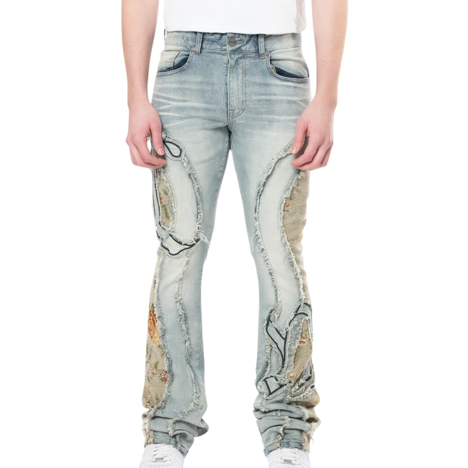 Smoke Rise Tapestry Panel Monogram Jeans Mens Style : Jp24513