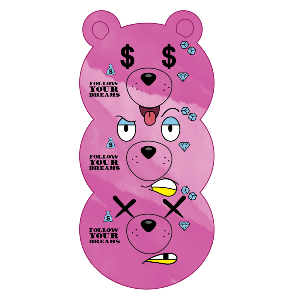 Sprayground Moneybear Triple Pink Plush Toy/pillow Unisex Style : 910z6637nsz