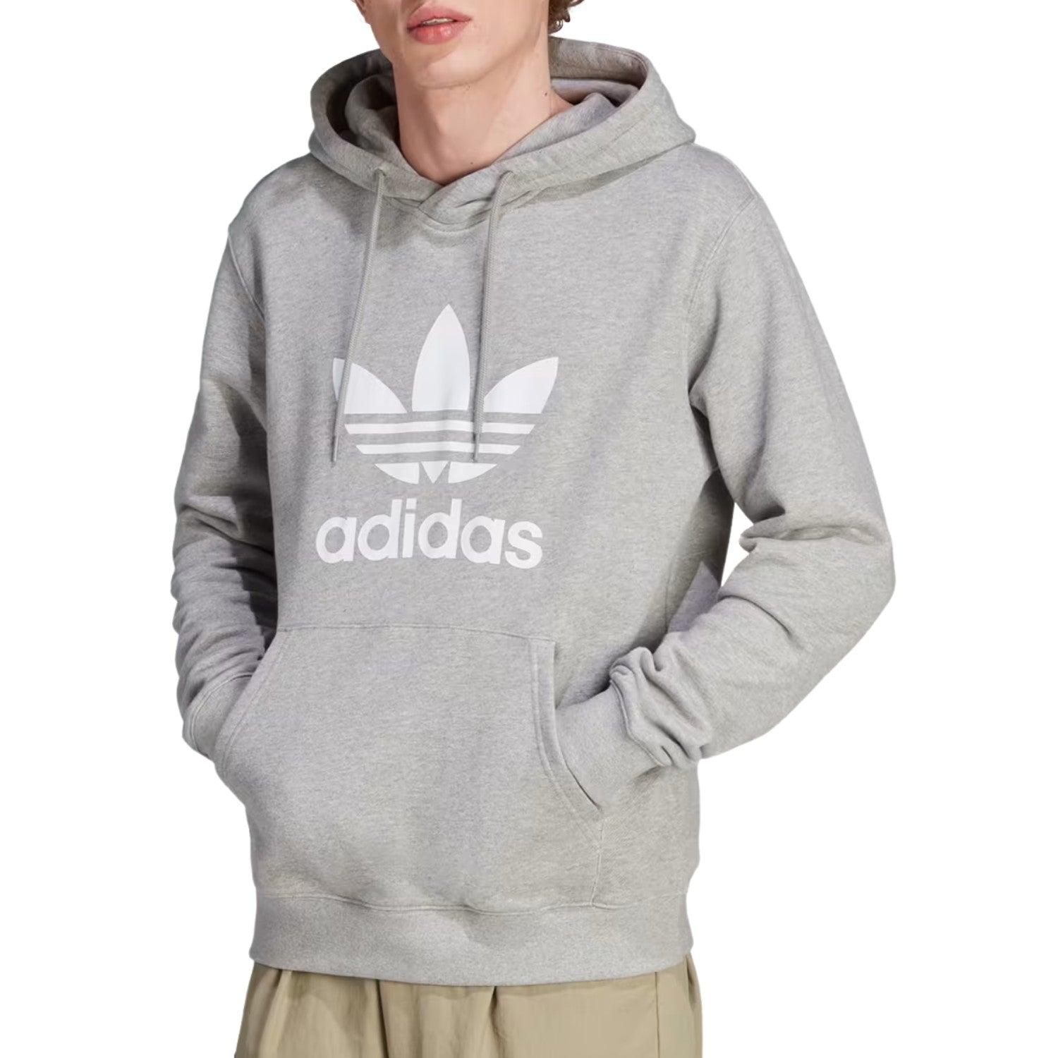 adidas Adicolor Classics Trefoil Hoodie Medium Grey Heather