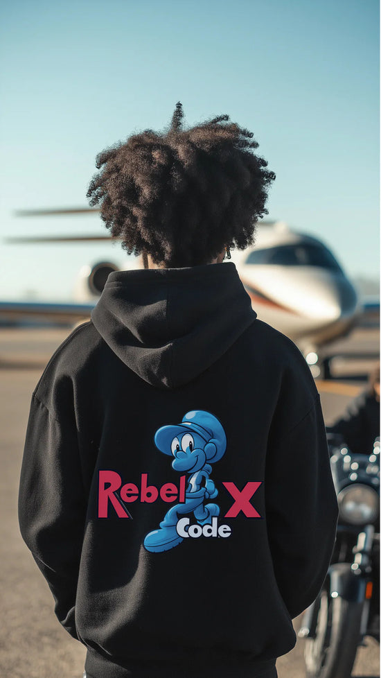 Rebel X Code Rebel Cartoon Vibe Hoodie Mens Style : RXCHDBG006