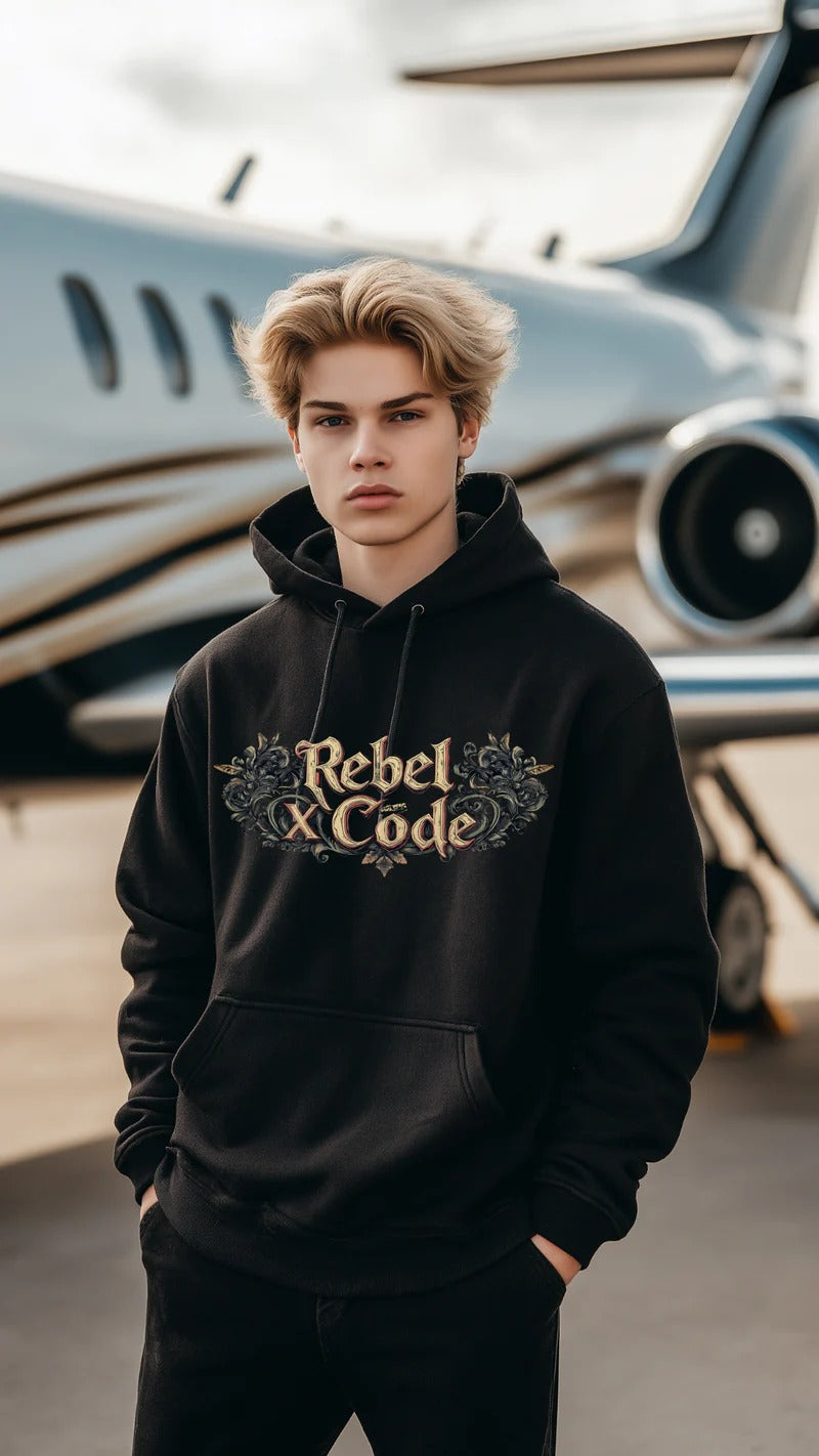 Rebel X Code Baroque Rebellion Hoodie Mens Style : RXCHDBG018