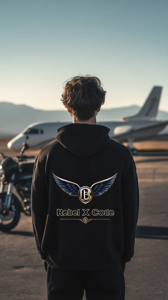 Rebel X Code Soaring Emblem Hoodie Mens Style : RXCHDBG019