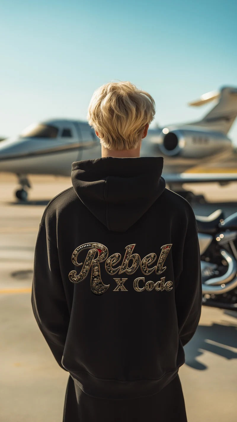 Rebel X Code Golden Filigree Hoodie Mens Style : RXCHDBG020