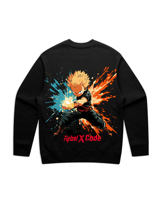 Rebel X Code Anime Inferno Crewneck Mens Style : Rxccrw009