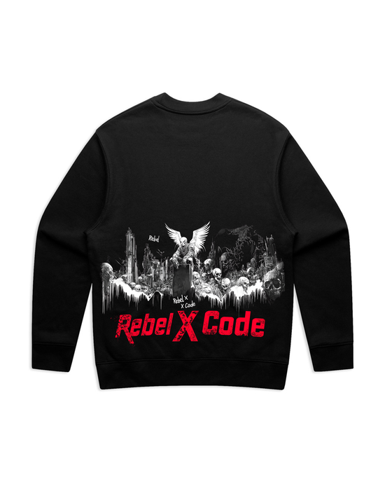 Rebel X Code Skyline Requiem Crewneck Mens Style : Rxccrw015