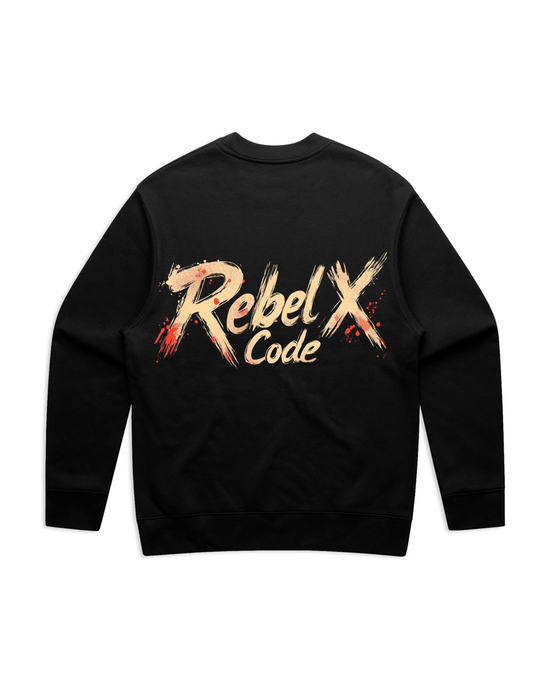 Rebel X Code Splatter Edge Crewneck Mens Style : Rxccrw016