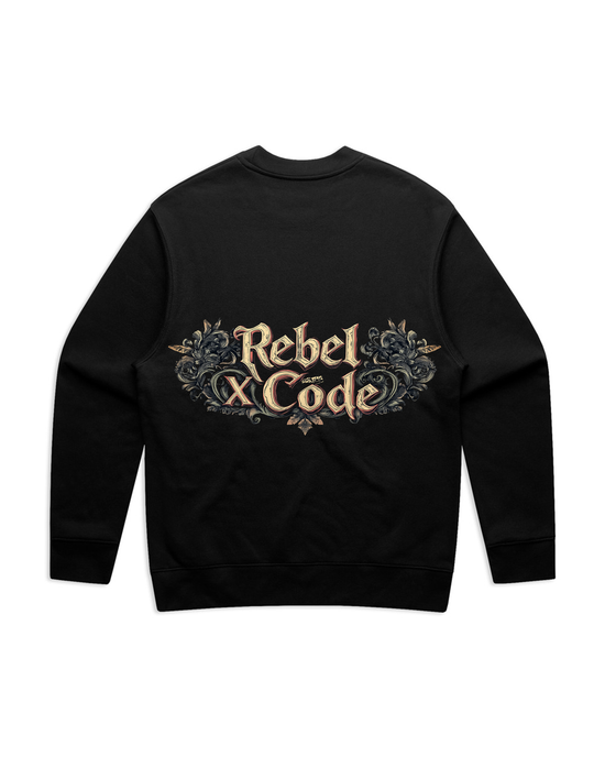 Rebel X Code Baroque Rebellion Crewneck Mens Style : Rxccrw018