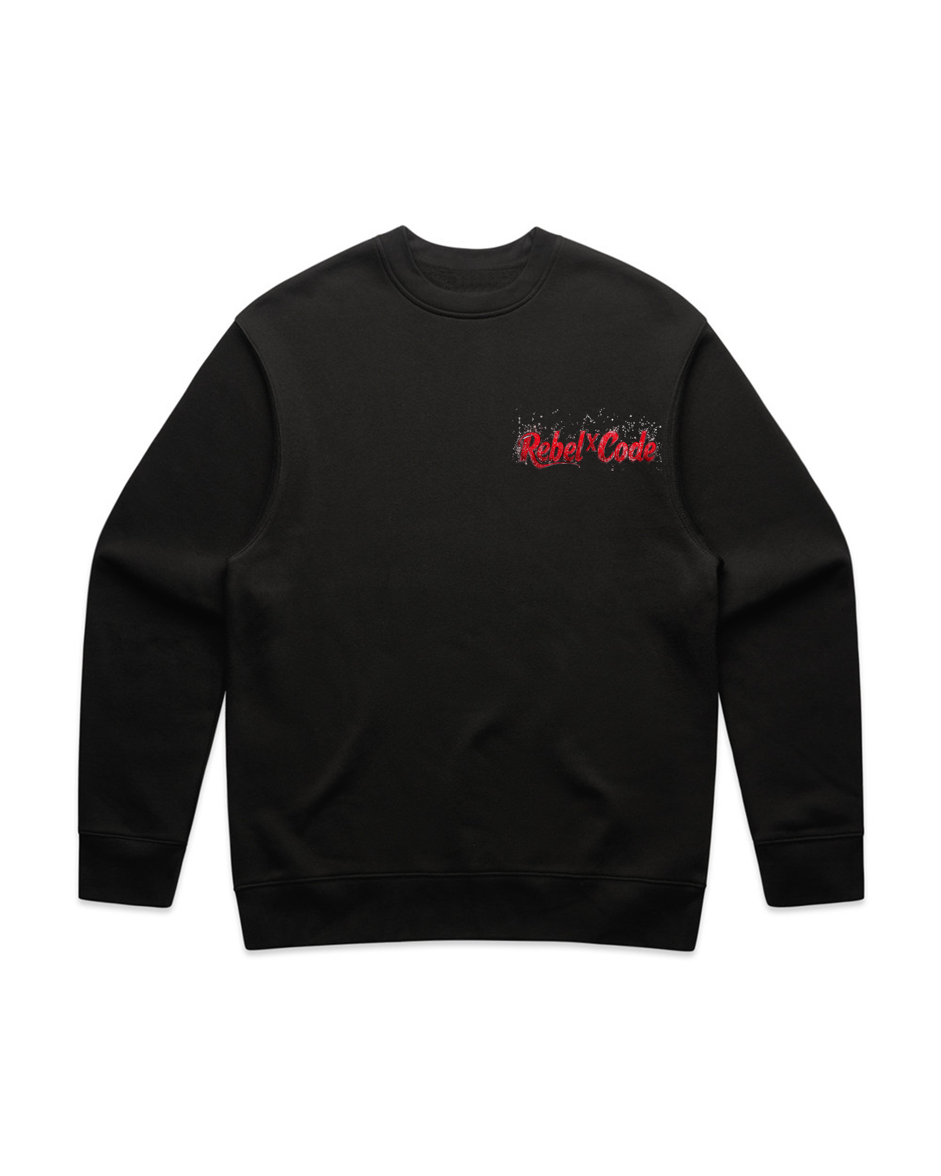 Rebel X Code Shattered Red Crewneck Mens Style : Rxccrw023