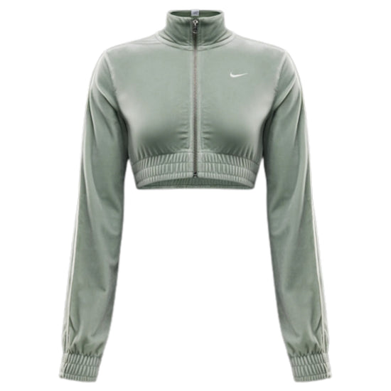 Nike Sportswear Collection Women's Cropped Velour Full-zip Top Womens Style : Fz3679