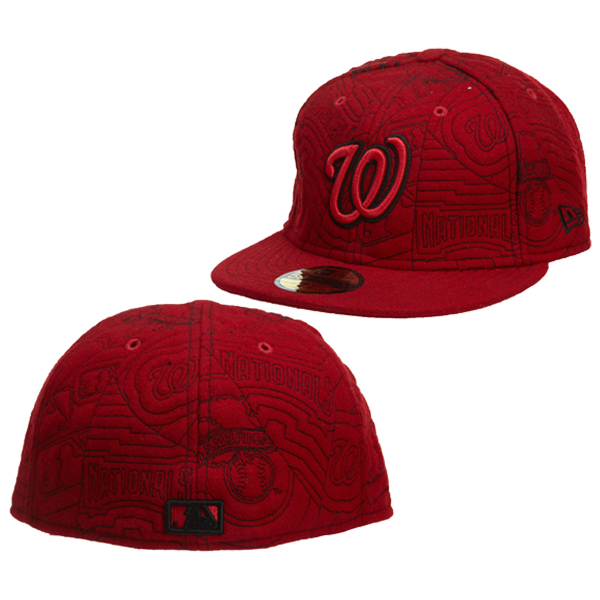 New Era Washington Nationals Fitted Hat Mens Style : Hat549