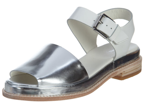 Clarks Madlen Sandal White Leather (Women's)