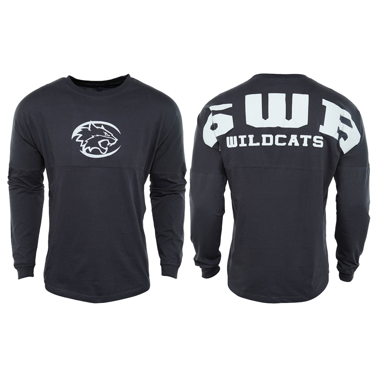 Basix Of America SWR Wildcats Long Sleeves Jumbo Crewneck T-Shirt Unisex Style : MN-5660