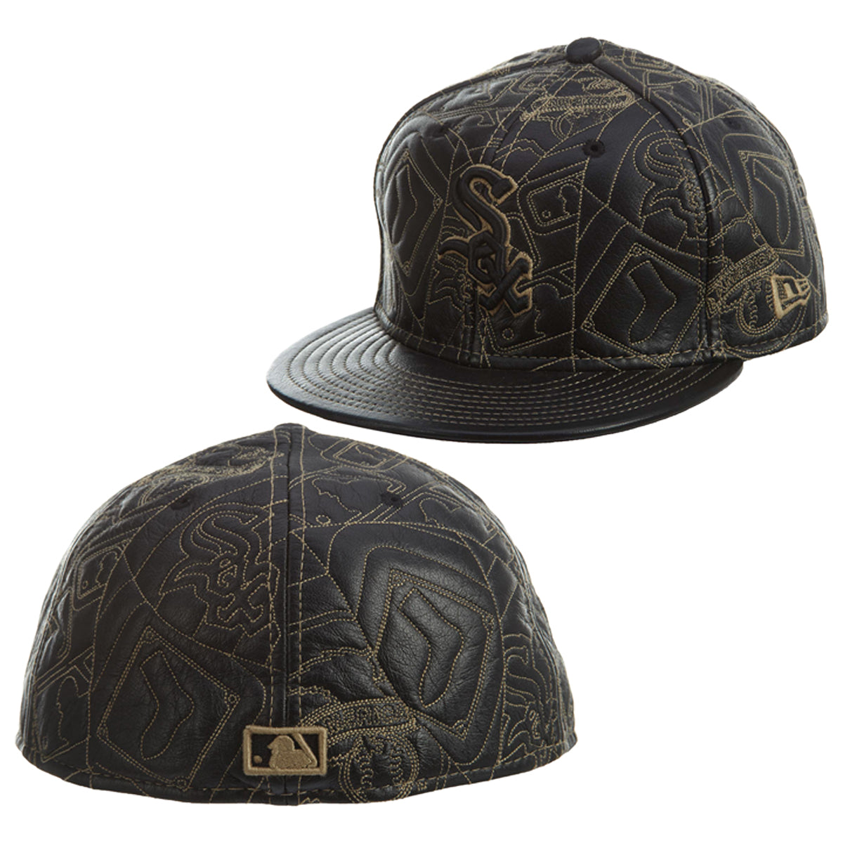 New Era True Fitted Leather Mens Style : Hat007